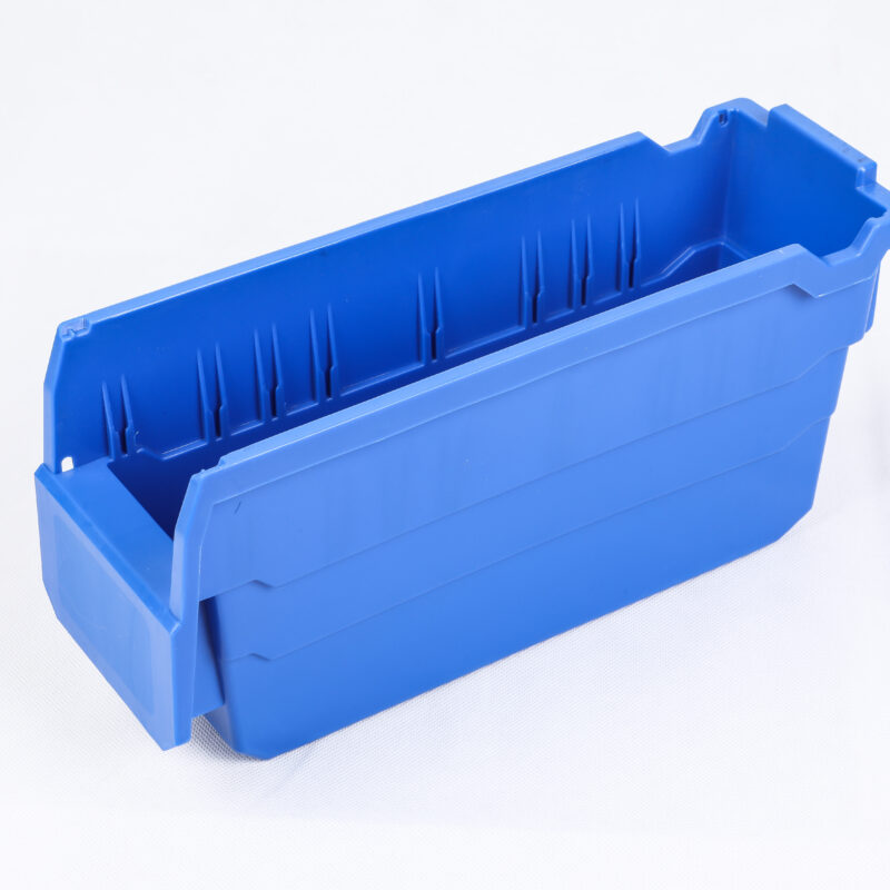 Plastic Storage Bins,Space-Saving Stackable Bins for Garage, Pantry, Craft Organization, SF3115: 4×11-4/5×5-9/10 Inch,Blue, 12-Pack