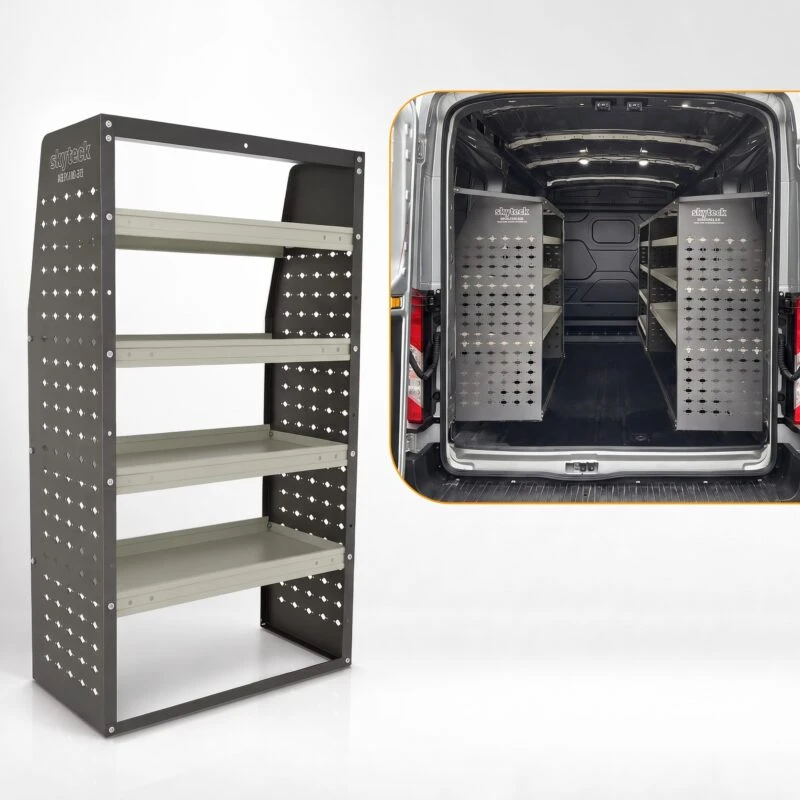 16.5-inch deep steel van shelving system for Real Contractors