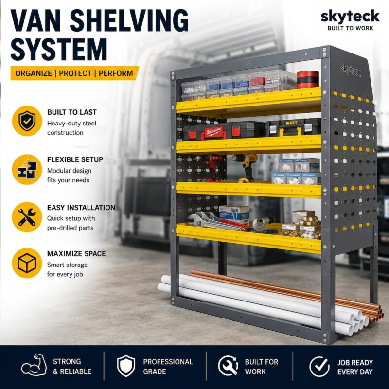 half leg van shelving
