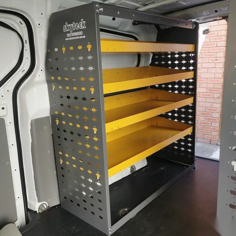 cargo van shelving for work van