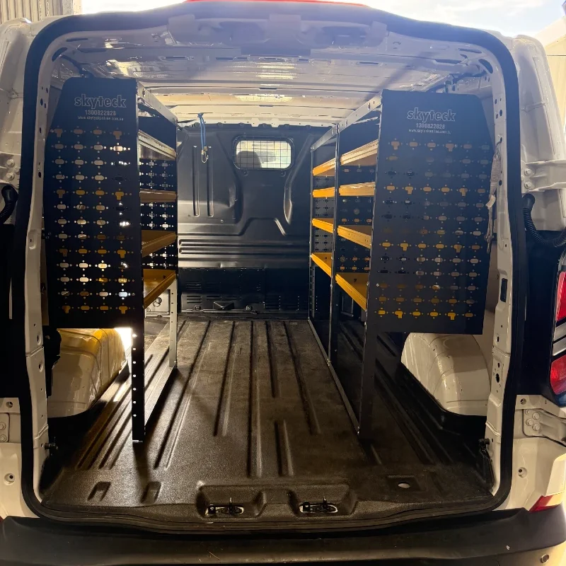 half leg van shelving system