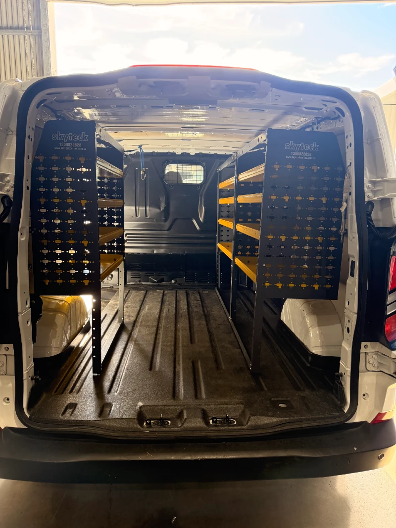 half leg van shelving system