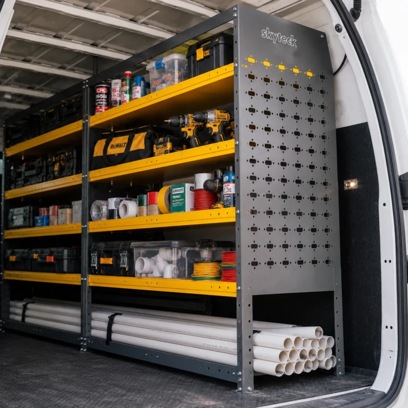half leg van shelving
